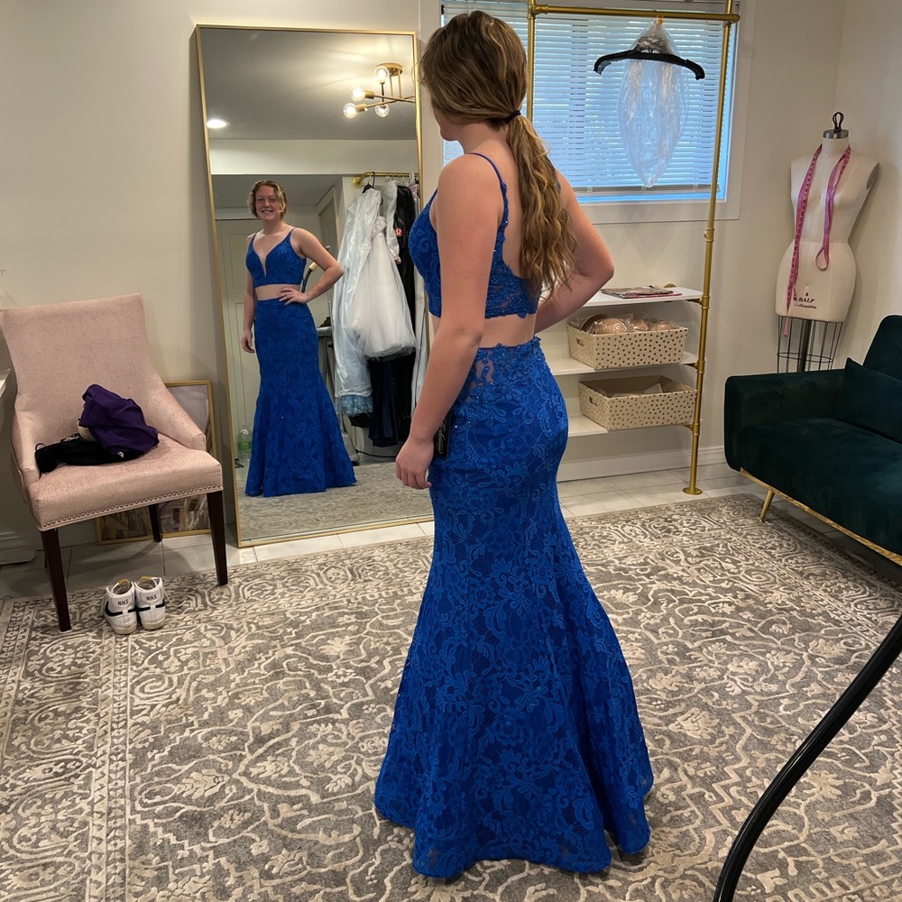 Royal blue prom dress